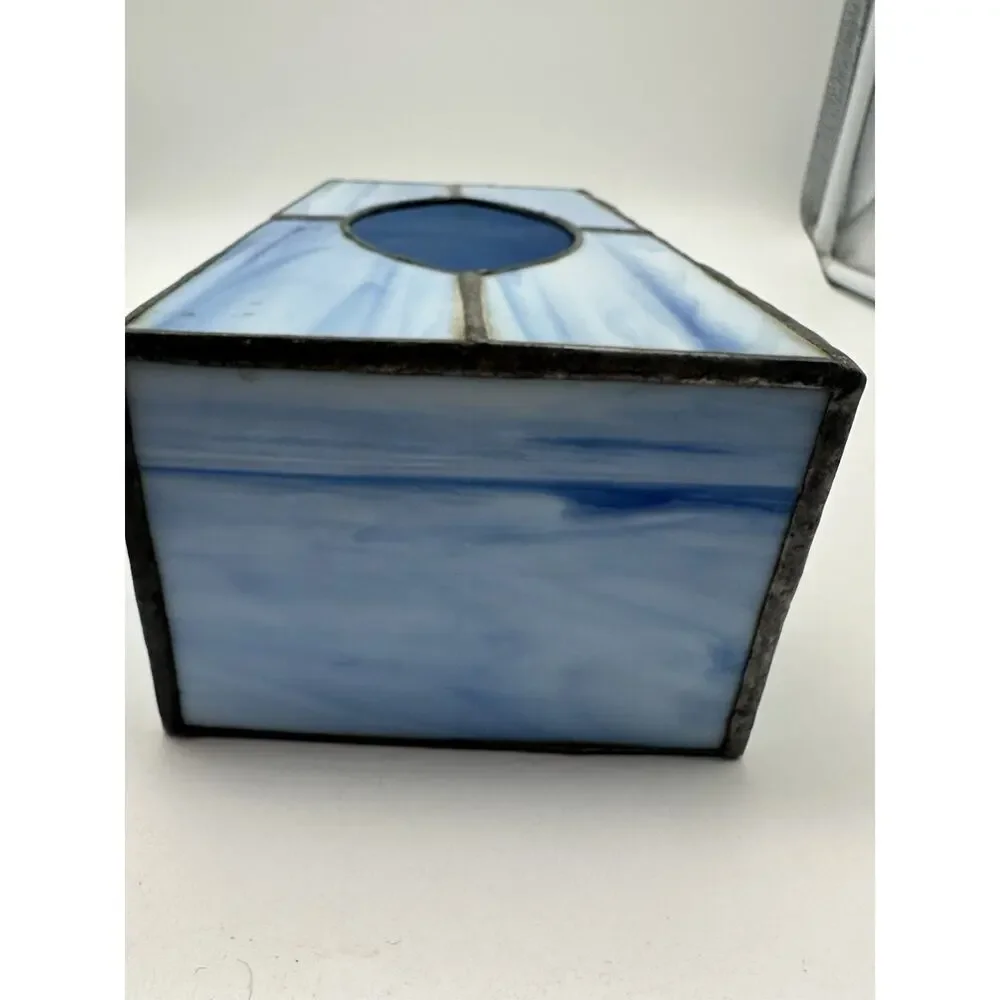Stained Glass Tiffany Style Tissue Box Cover Decorative Decor Read